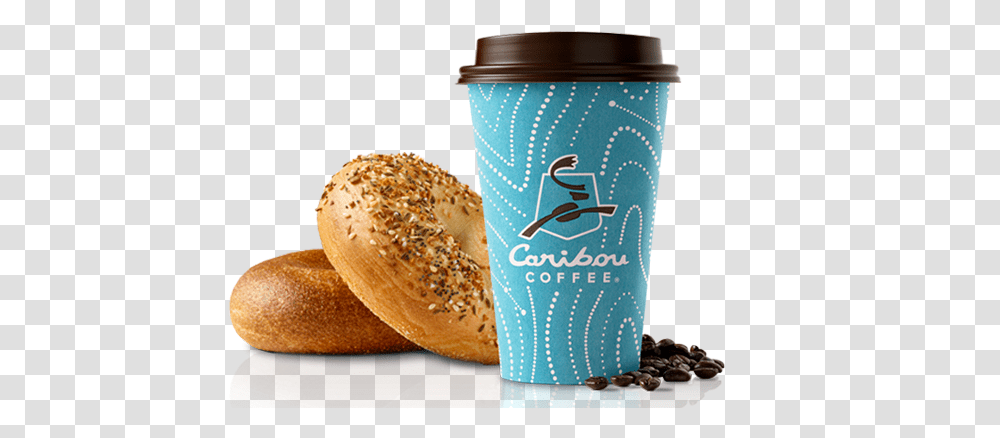 Caribou Coffee Reports Customer Data Breach Bun, Bread, Food, Bottle, Bagel Transparent Png