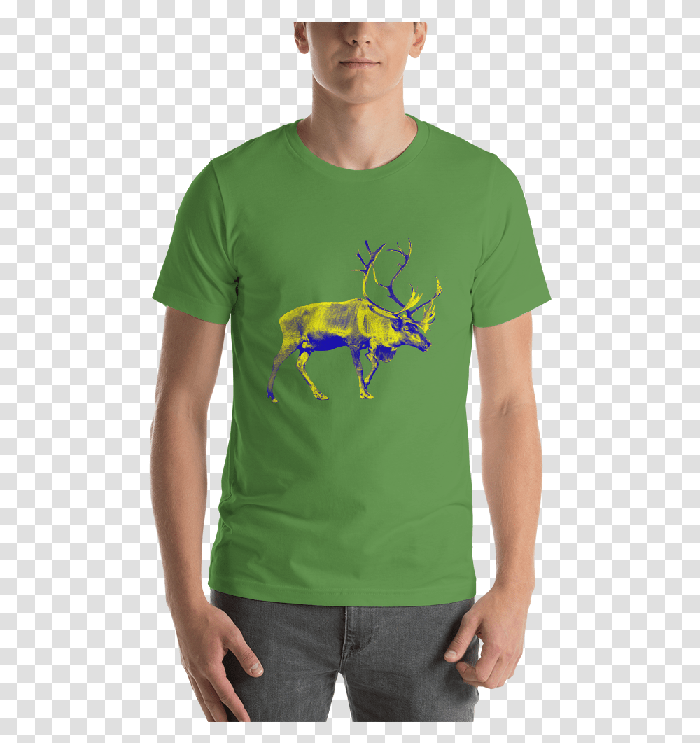 Caribou Short Sleeve Unisex T Shirt T Shirt, Person, T-Shirt, Antelope Transparent Png