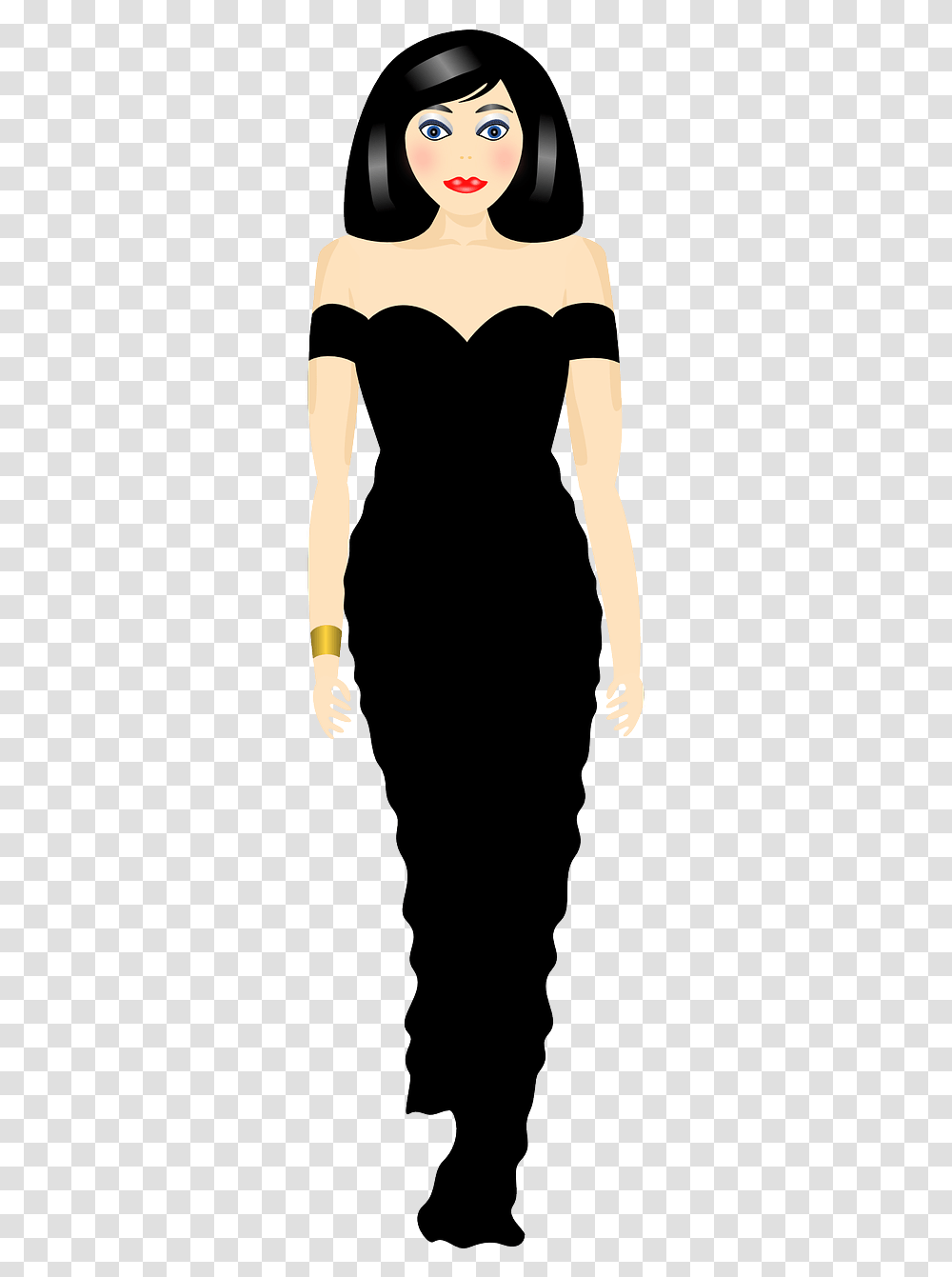 Caricature In Dress, Hand, Person, Human, Arm Transparent Png