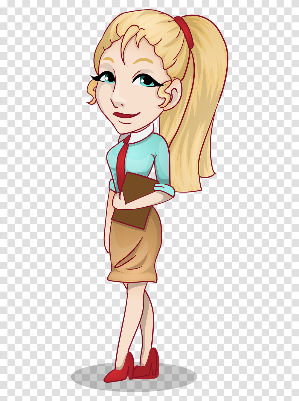Caricature Of A Student Girl, Person, Human Transparent Png