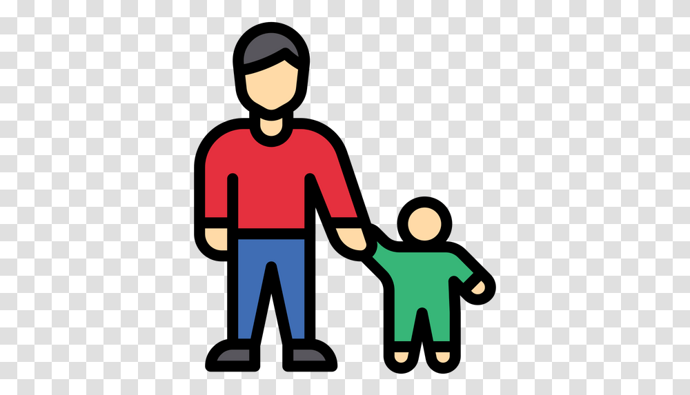 Caring Father Icon Of Colored Outline Style Available In Sharing, Hand, Symbol, Logo, Trademark Transparent Png