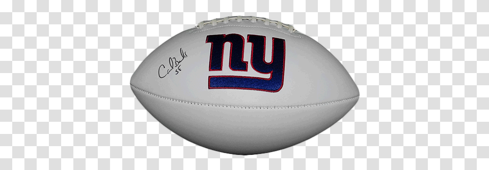 Carl Banks Autographed New York Giants Logo Football Jsa New York Giants, Sport, Sports, Rugby Ball, Birthday Cake Transparent Png