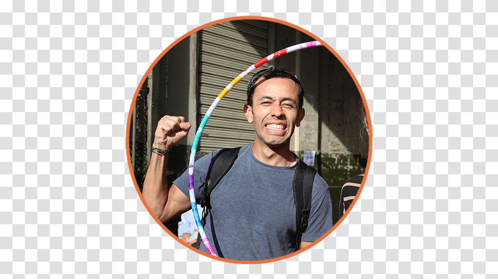 Carlos Found A Hula Hoop Helping Overcome Obstacles Peru Cast A Fishing Line, Person, Human, Toy, Face Transparent Png