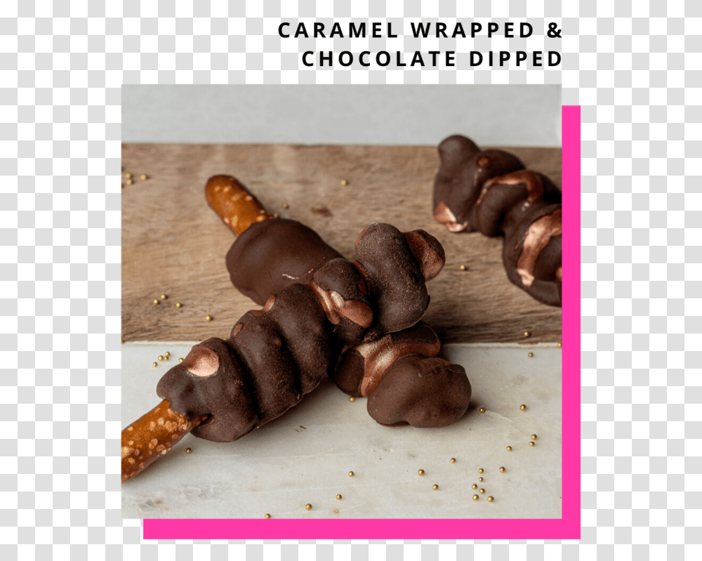Carmel Wrapped And Chocolate Dipped Pretzels 4 Chocolate, Lobster, Food, Plant, Bread Transparent Png