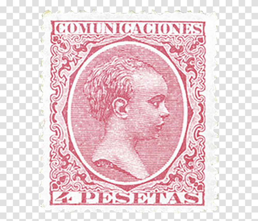 Carmine Rose King Alfonso Xiii Stamp Pilberk Castle, Postage Stamp, Rug Transparent Png