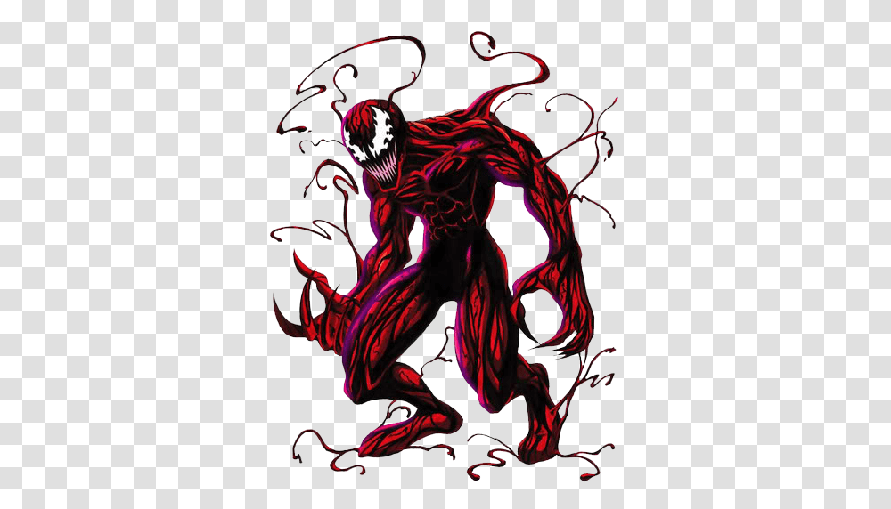 Carnage And Venom Spiderman, Painting, Dragon Transparent Png
