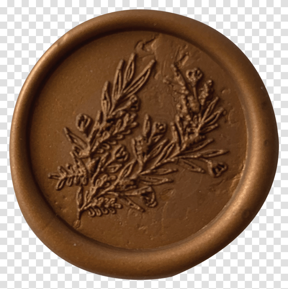 Carnation Wax Seal Bronze, Coin, Money, Word Transparent Png