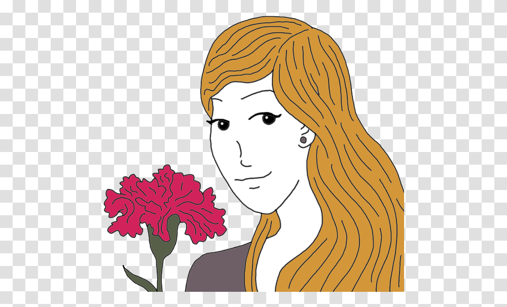 Carnations Illustration, Face, Plant, Female Transparent Png
