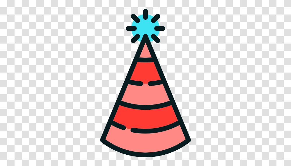 Carnival Birthday Costume Party Hat Icon, Apparel, Cone Transparent Png