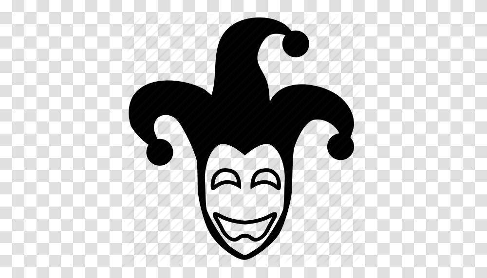 Carnival Comedy Costume Harlequin Jester Joker Mask Icon, Piano, Leisure Activities, Musical Instrument, Stencil Transparent Png