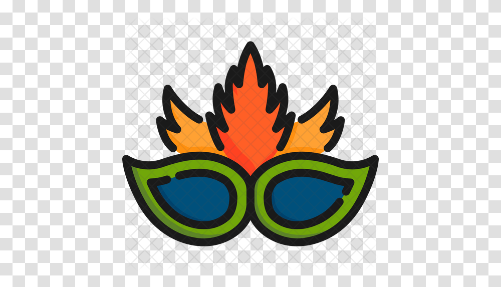 Carnival Mask Icon Emblem, Leaf, Plant, Goggles, Accessories Transparent Png