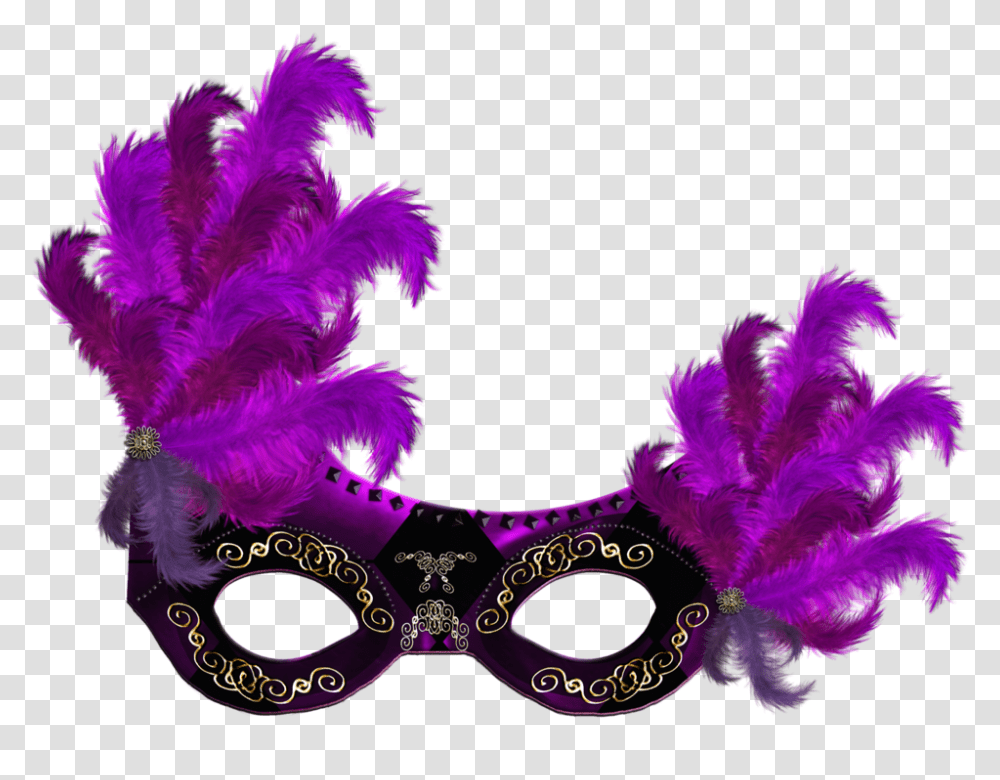 Carnival Mask Pic Mask With Feathers, Apparel, Feather Boa, Scarf Transparent Png