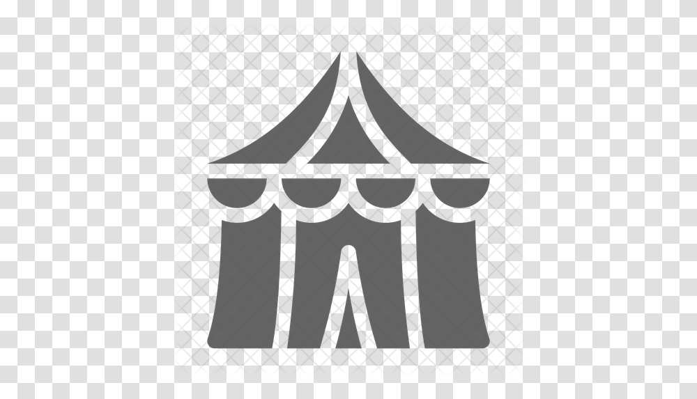 Carnival Tent Icon Emblem, Symbol, Silhouette, Pillar, Architecture Transparent Png