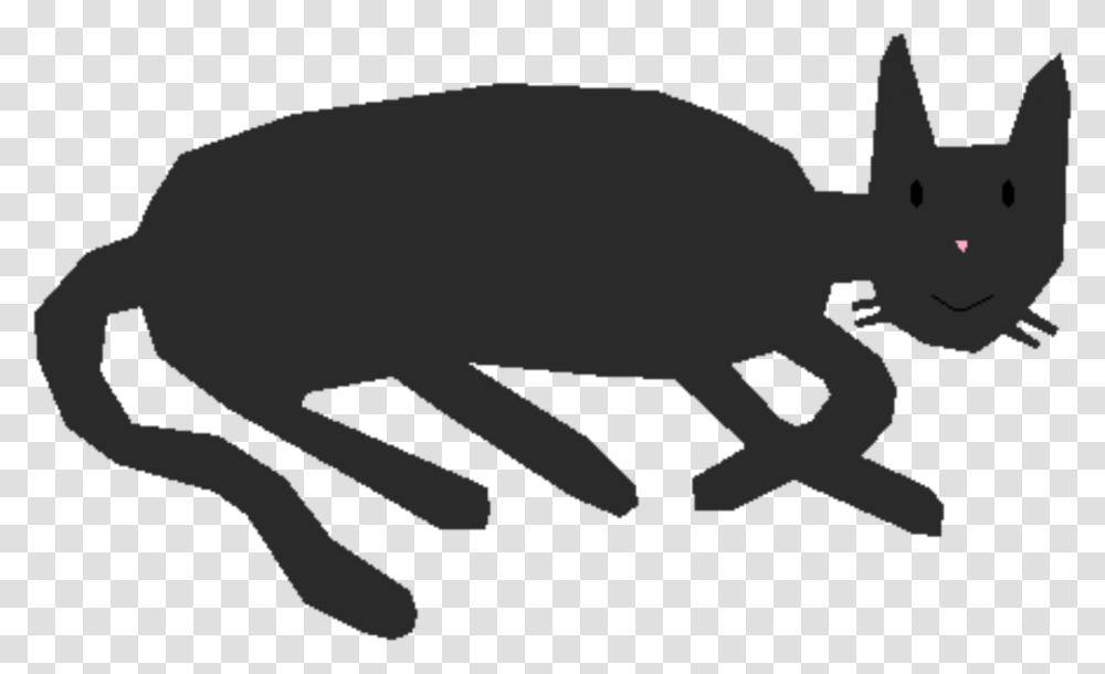 Carnivoranblack Catdog Like Mammal Manx Cat Silhouette White Background, Animal, Gun, Stencil, Fish Transparent Png