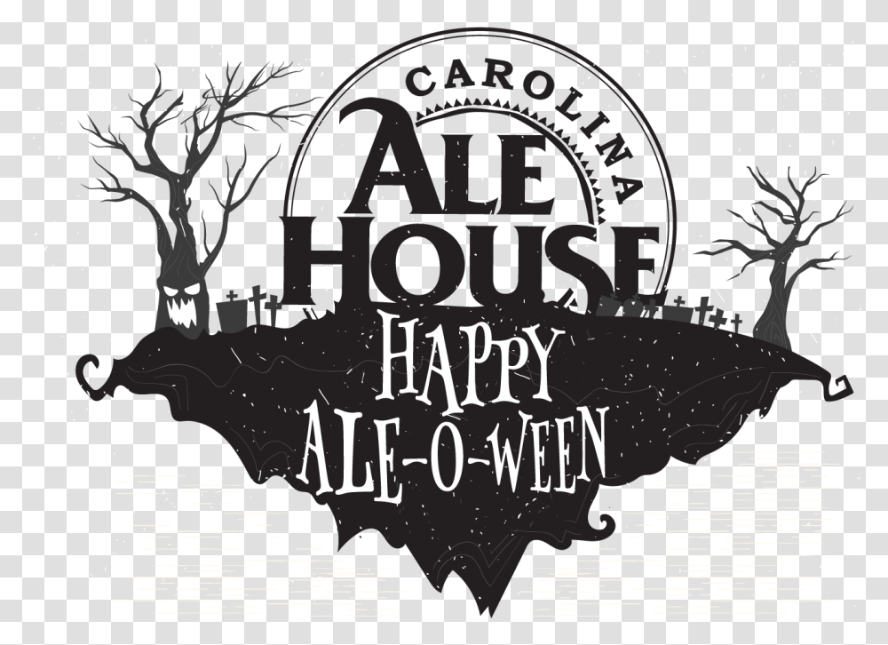 Carolinaalehouse Happyhalloweenlockup Carolina Ale House Carolina Ale House, Text, Book, Alphabet, Paper Transparent Png