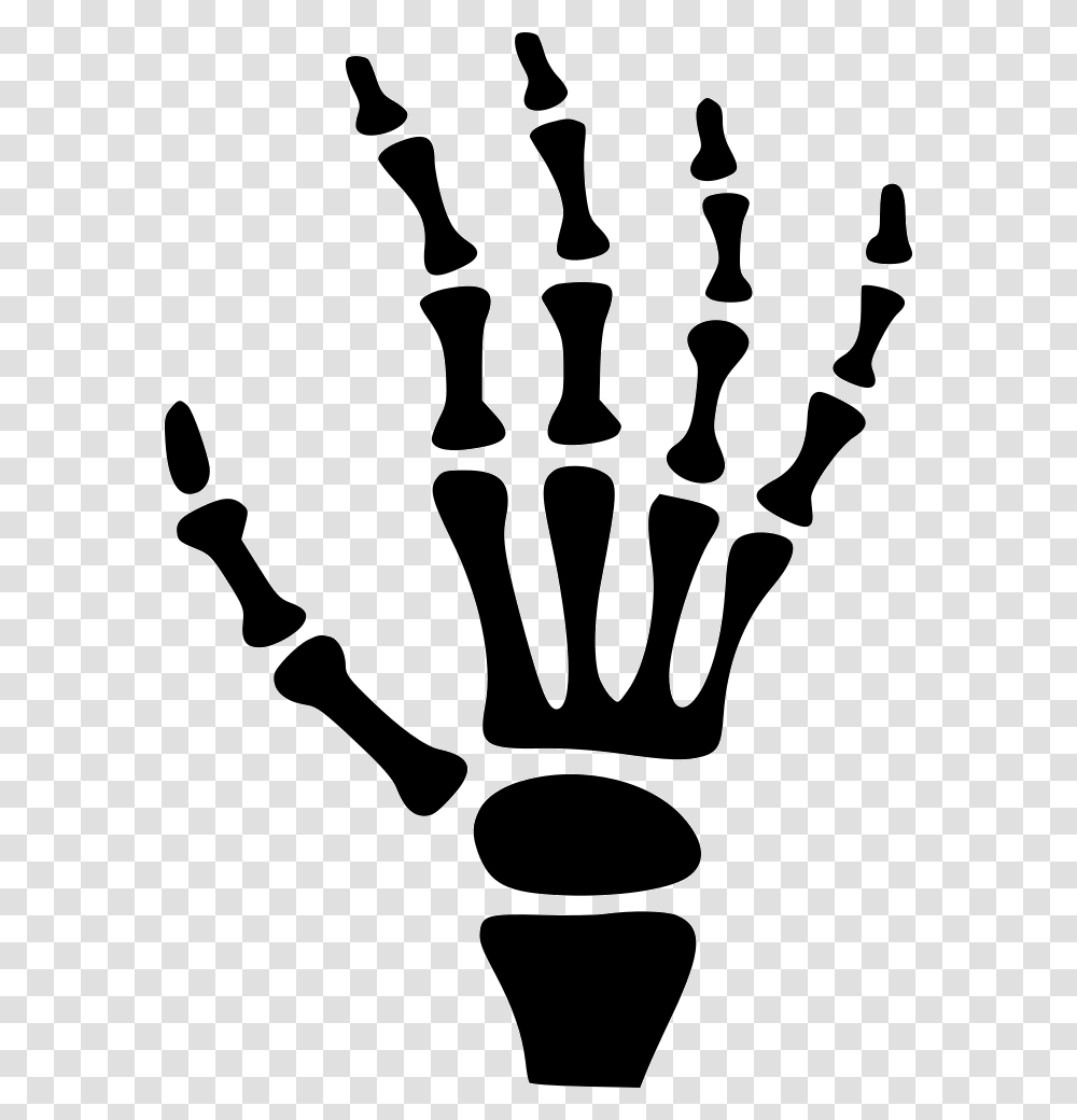 Carpal Bones Human Skeleton Hand Skeleton Hand Silhouette, Footprint Transparent Png