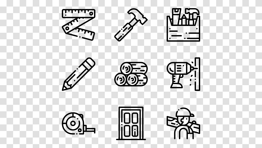 Carpenter Elements And Tools Design Vector Icon, Gray, World Of Warcraft Transparent Png