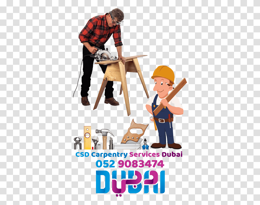 Carpentry Services Dubai Website Title, Carpenter, Person, Human, Tool Transparent Png