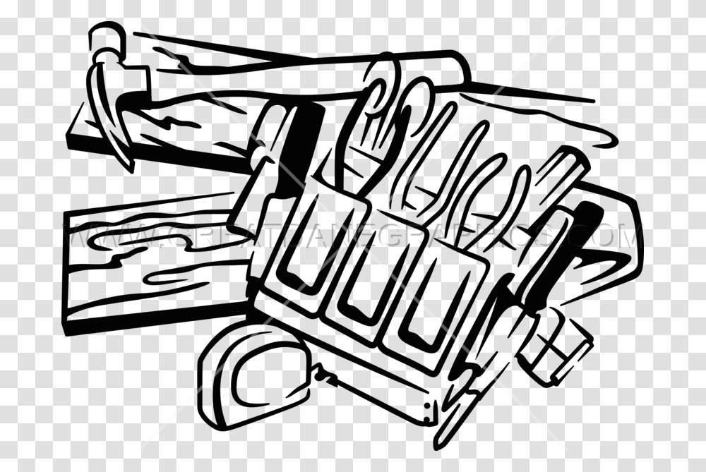 Carpentry Tools Clip Art Black And White Loadtve, Label, Brass Section, Musical Instrument Transparent Png