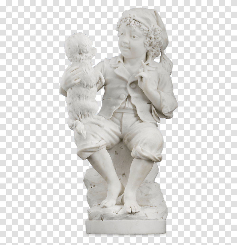 Carrara Marble Figure By Antonio Piazza, Figurine, Person, Human Transparent Png