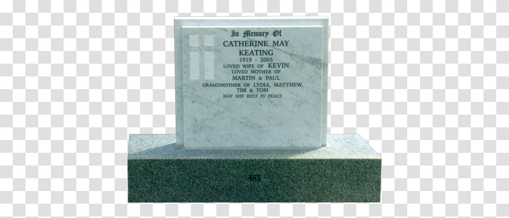 Carrara Marble Headstone Image Memorial, Tomb, Tombstone, Plaque Transparent Png