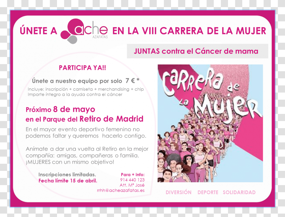 Carrera De La Mujer 2011, Advertisement, Flyer, Poster, Paper Transparent Png