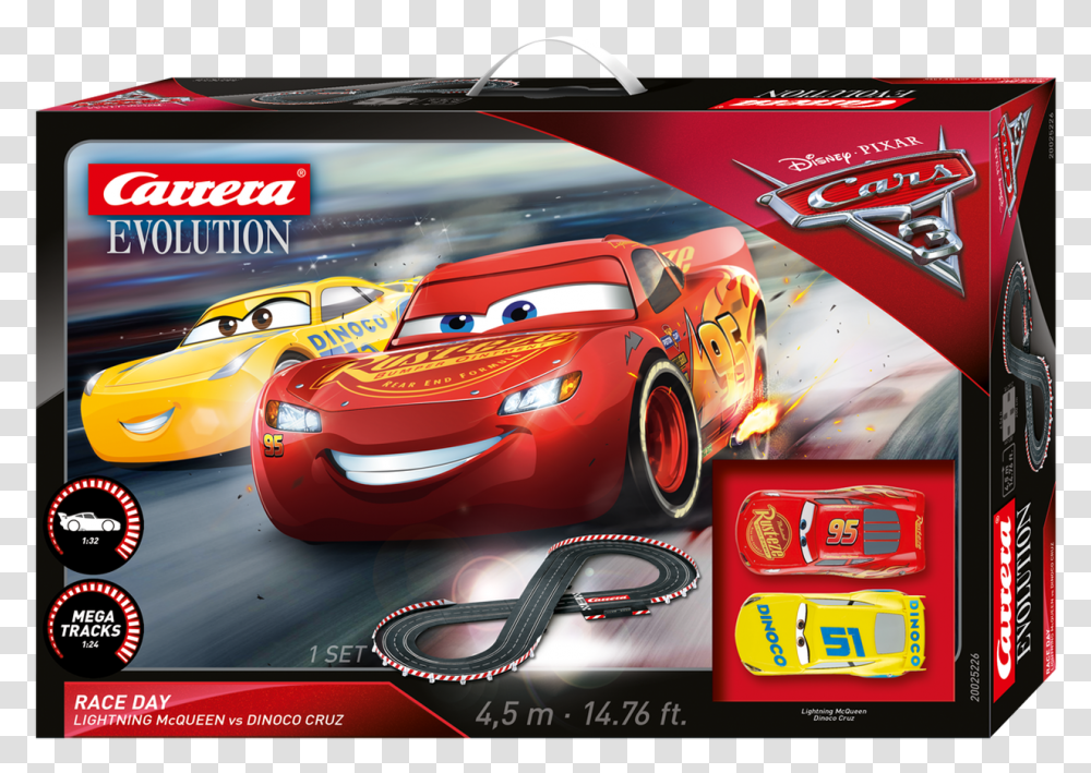 Carrera Evolution Disney Pixar Cars 3 Race Day 300 Race Car Pixar, Vehicle, Transportation, Tire, Wheel Transparent Png