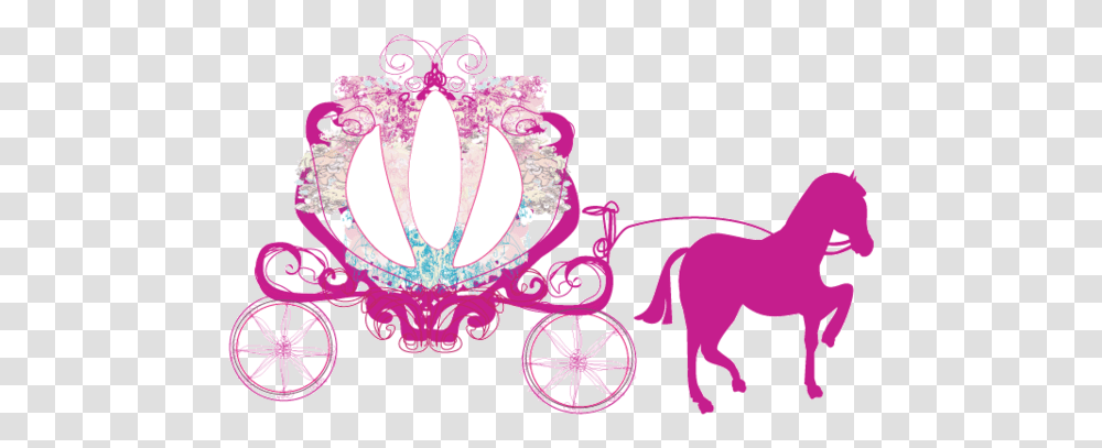 Carriage Cinderella Horse And Buggy Clip Art Pink Princess Horse And Carriage, Accessories, Accessory, Jewelry, Tiara Transparent Png
