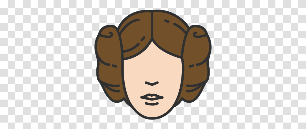 Carrie Fisher Lady Princess Leia Star Wars Leia Icon, Face, Clothing, Seed, Grain Transparent Png