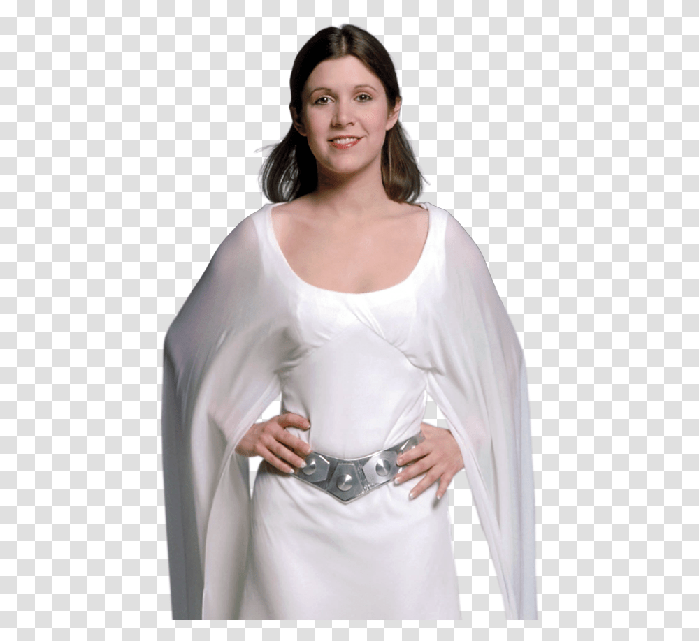 Carrie Fisher Wedding Dress, Apparel, Sleeve, Long Sleeve Transparent Png