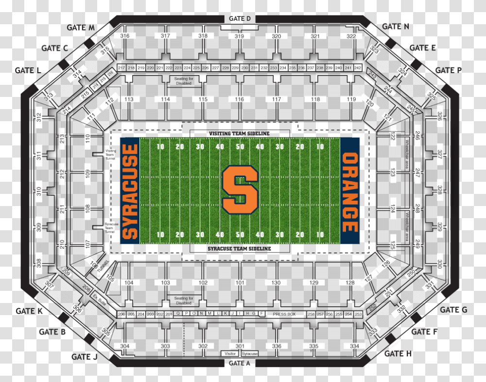 Carrier Dome Seating Chart, Building, Field, Scoreboard, Stadium Transparent Png