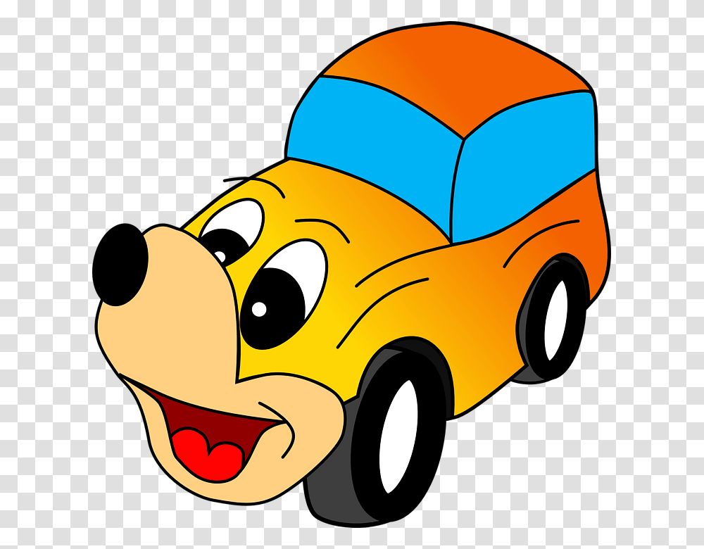 Carro Desenhos Animados Co Rosto Txi Funny Cartoon Car, Vehicle, Transportation, Automobile, Taxi Transparent Png