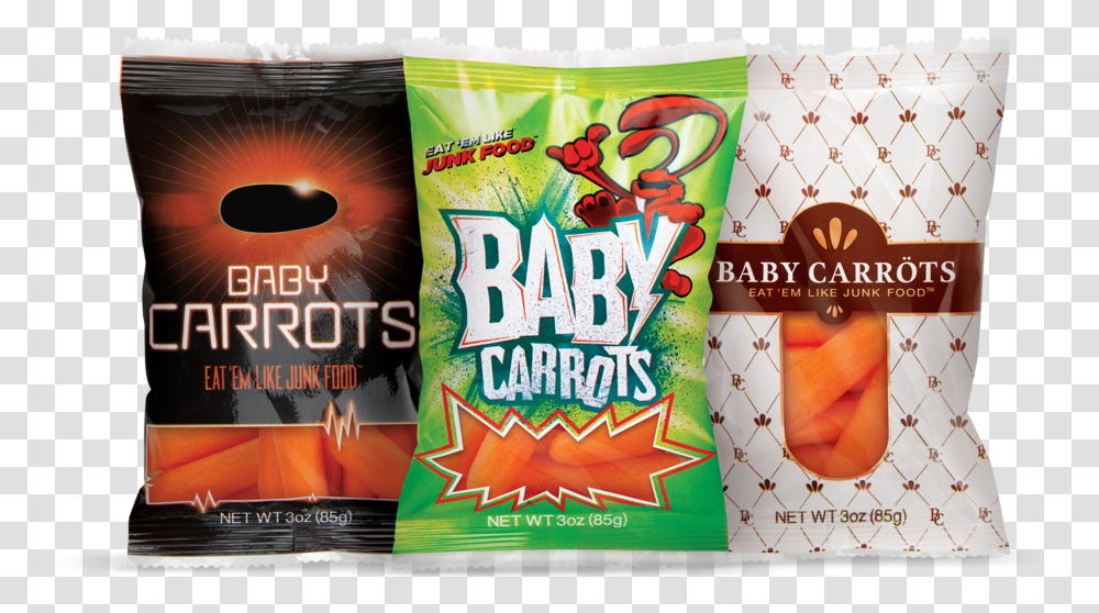 Carrot Chipbagpackage Baby Carrots Junk Food, Candy, Sweets, Plant Transparent Png