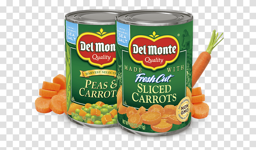 Carrots Canned Food Del Monte, Canned Goods, Aluminium, Tin, Bowl Transparent Png