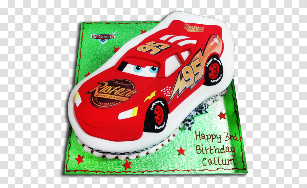 Cars 1 Lightning Mcqueen Cake, Race Car, Sports Car, Vehicle, Transportation Transparent Png