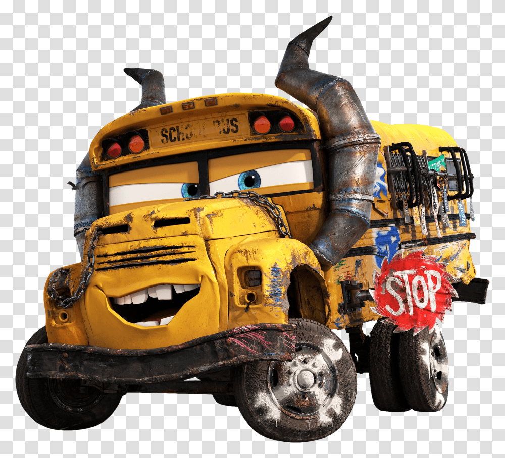 Cars 3 Miss Fritter, Machine, Tire, Bulldozer, Tractor Transparent Png