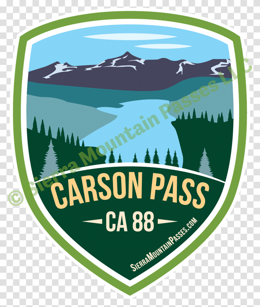 Carson Pass Ca Highway 88 Sticker Emblem, Logo, Trademark, Badge Transparent Png