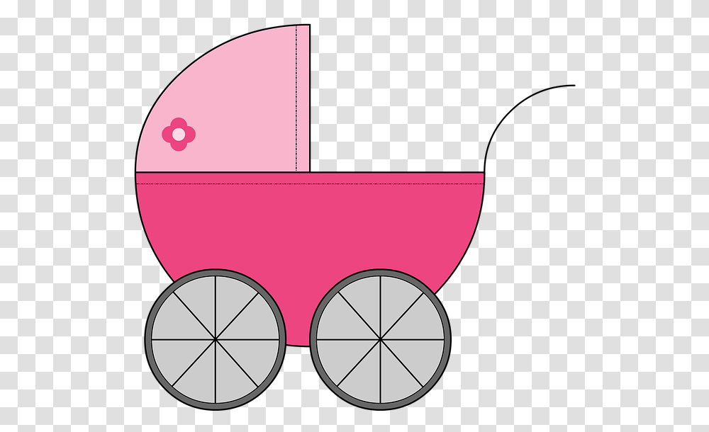 Cart Baby Baby Carriage Girl Childish Illustration Baby Girl Cart Clipart, Transportation, Vehicle Transparent Png