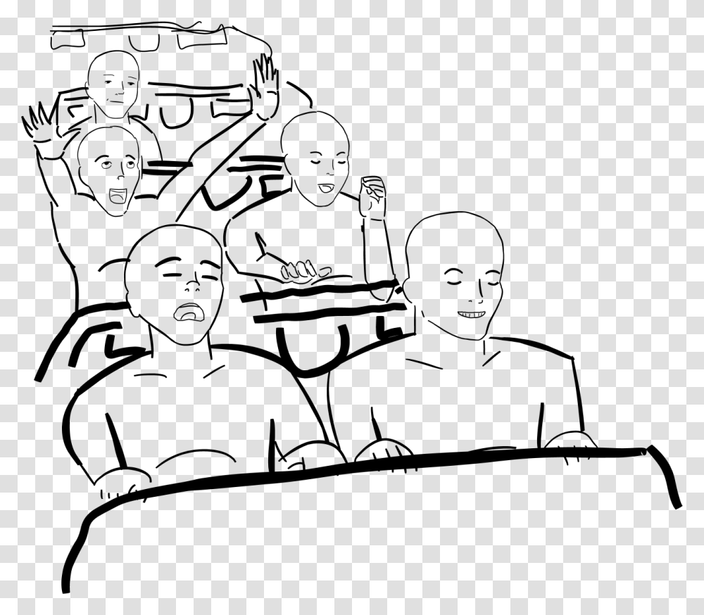 Cart Drawing Roller Coaster Roller Coaster People Drawing, Gray, World Of Warcraft Transparent Png