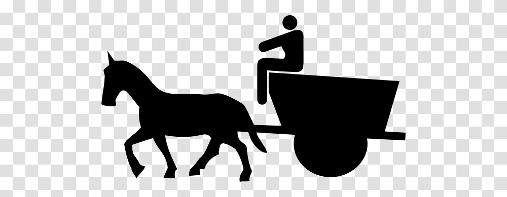 Cart Horse With Rider Clip Art, Mammal, Animal, Silhouette, Vehicle Transparent Png