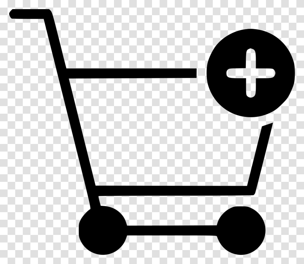 Cart Trolley Buy Add Plus Shopping Cart With Goods Icon, Shovel, Tool, Lawn Mower, Vehicle Transparent Png