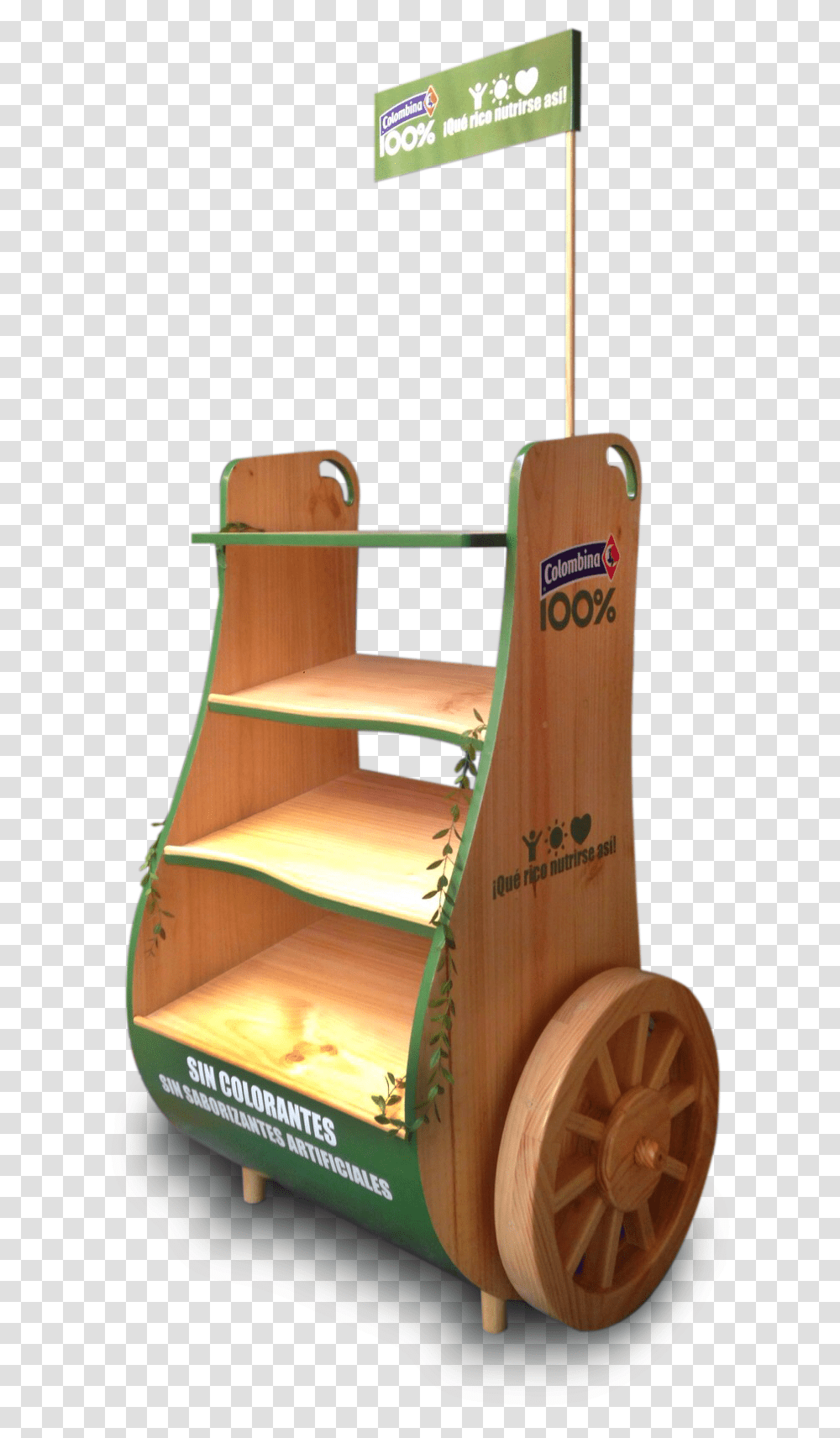 Cart, Wood, Furniture, Plywood, Shelf Transparent Png