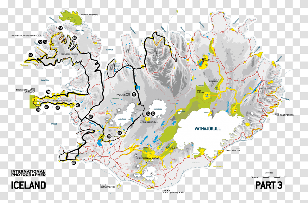 Carte De La Troisime Partie Du Road Trip En Islande Map, Diagram, Atlas, Plot, Nature Transparent Png