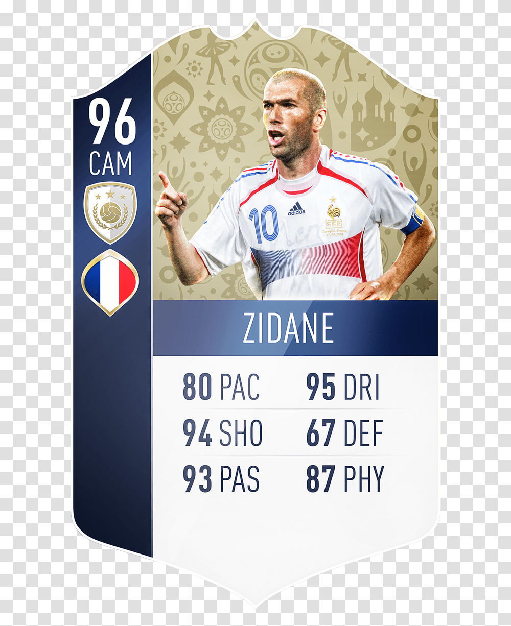 Carte Fut 19 Zidane, Person, Shirt Transparent Png