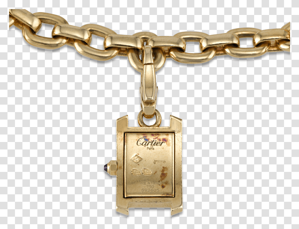 Cartier 18k Gold Charm Bracelet Ms Rau Solid, Cross, Symbol, Trophy, Chain Transparent Png