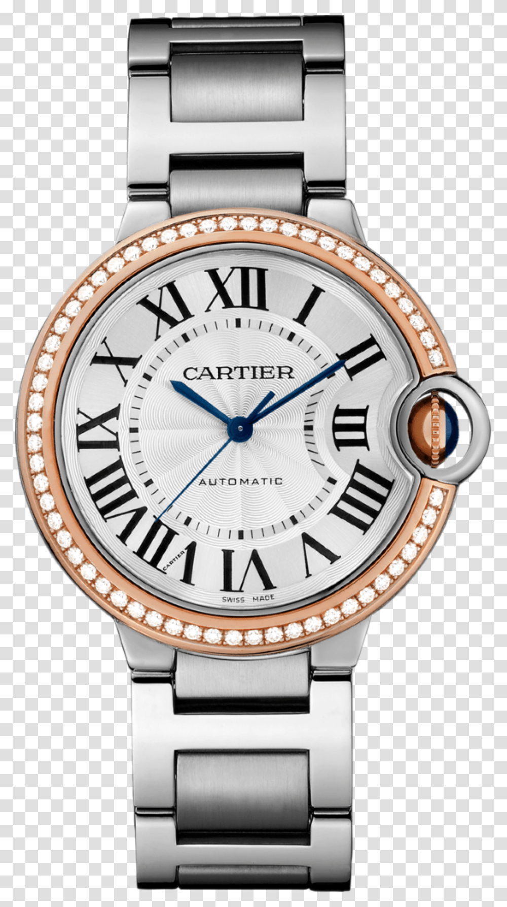 Cartier Ballon Bleu De Cartier Rose Gold Watch Rose, Wristwatch, Clock Tower, Architecture, Building Transparent Png