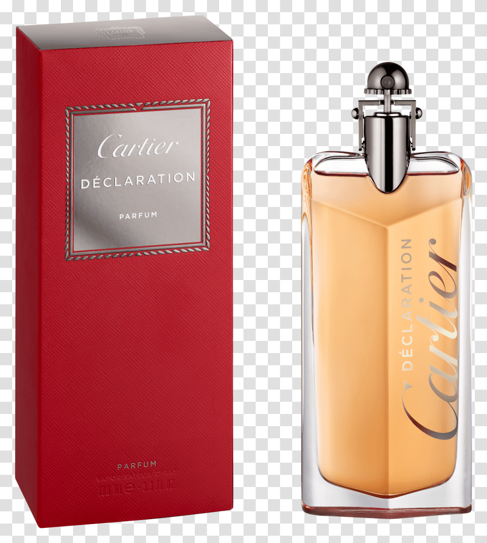 Cartier Declaration Parfum, Bottle, Cosmetics, Perfume, Aftershave Transparent Png