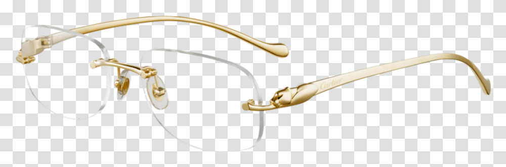 Cartier Gold Panthere Glasses, Bow, Slingshot, Whip Transparent Png