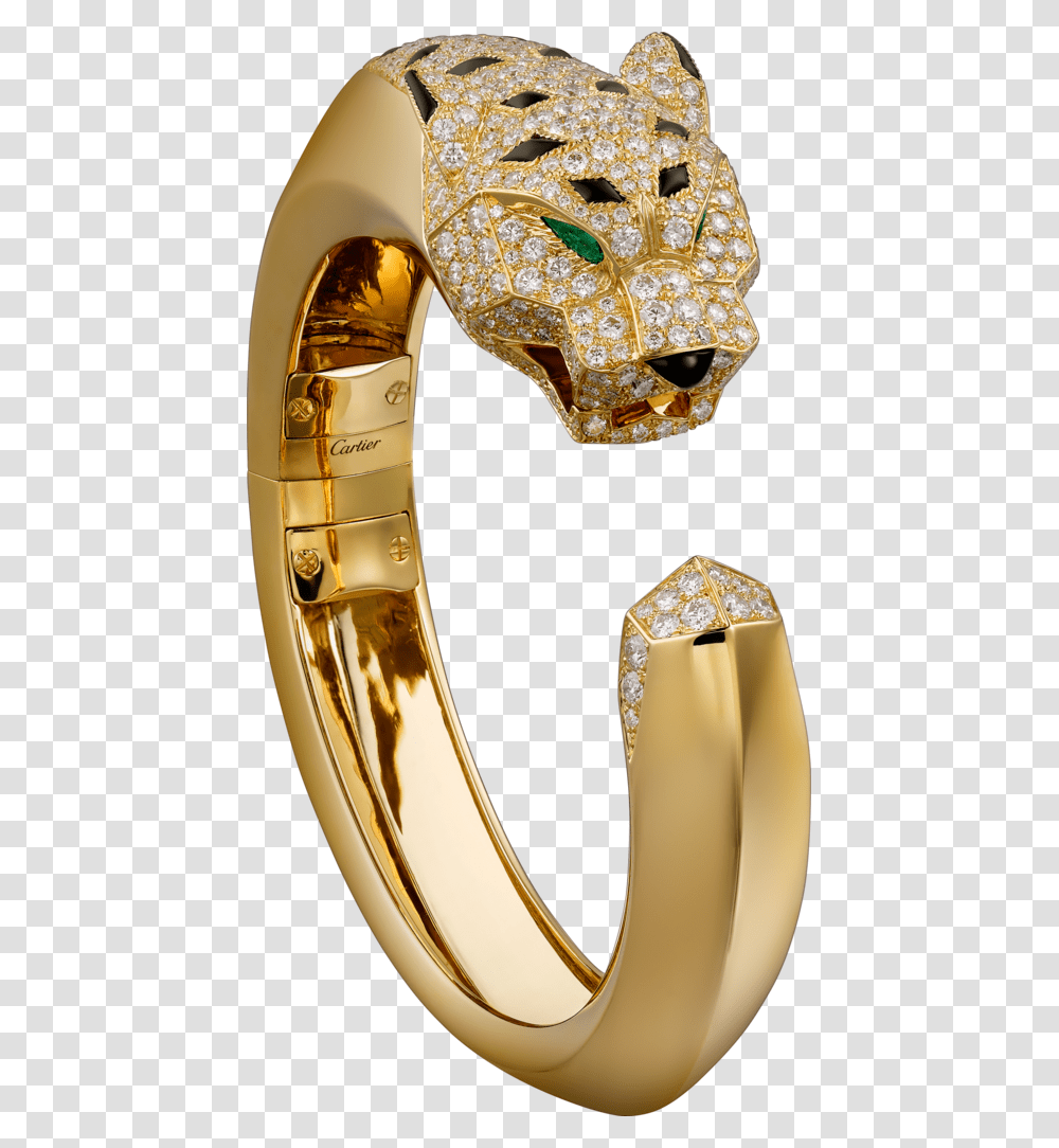 Cartier Panthere Yellow Gold Bracelet Cartier Panther Bracelet White Gold And Diamonds, Accessories, Jewelry, Ring, Treasure Transparent Png