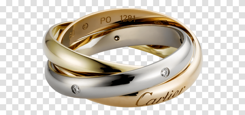 Cartier Ring 3 Gold Trinity, Jewelry, Accessories, Accessory, Bangles Transparent Png